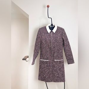 Maje Jacquard Robe Courte Trapez Mid-length Wool Dress size 1